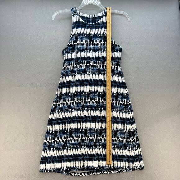 Athleta Swing Dress Shabori Tie Dye Women’s Size Small Blue and White - Picture 7 of 10